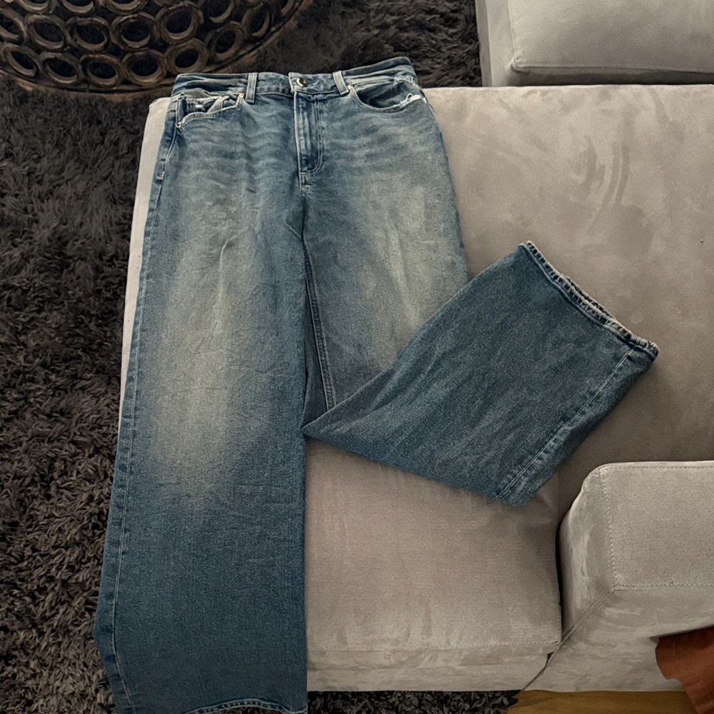 PAIGE Stonewashed Blue Jeans